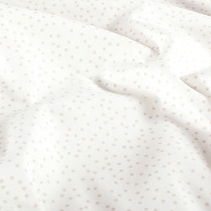 Poplin Bumbac Imprimat Dots Off White