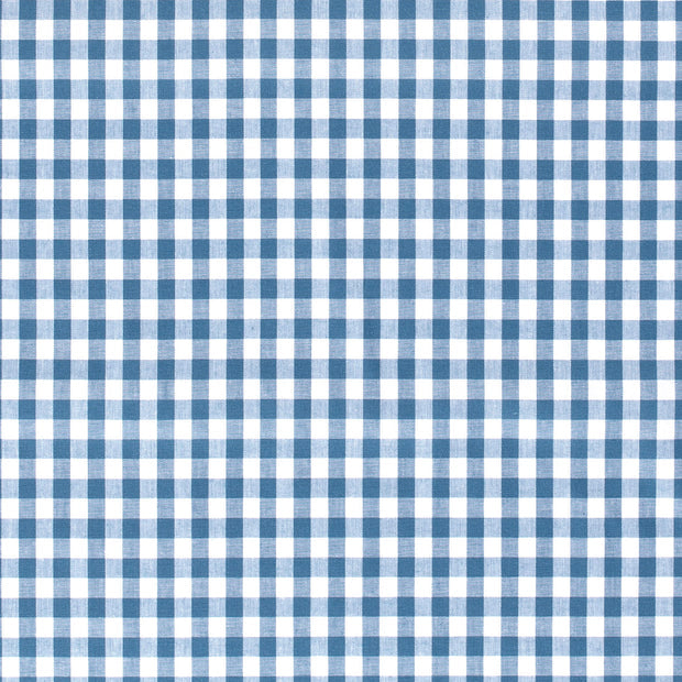 Poplin Bumbac Gingham Indigo 5 mm