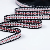 Banda Motive Traditionale 20 mm - Negru / Alb