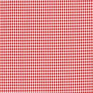 Poplin Bumbac Gingham Red 2.7 mm