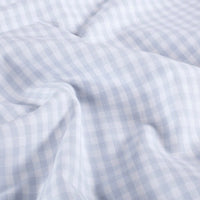 Bumbac Poplin Gingham Albastru Deschis 5 mm