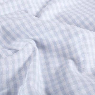 Bumbac Poplin Gingham Albastru Deschis 5 mm - Lametru.ro - Poplin Bumbac Gingham