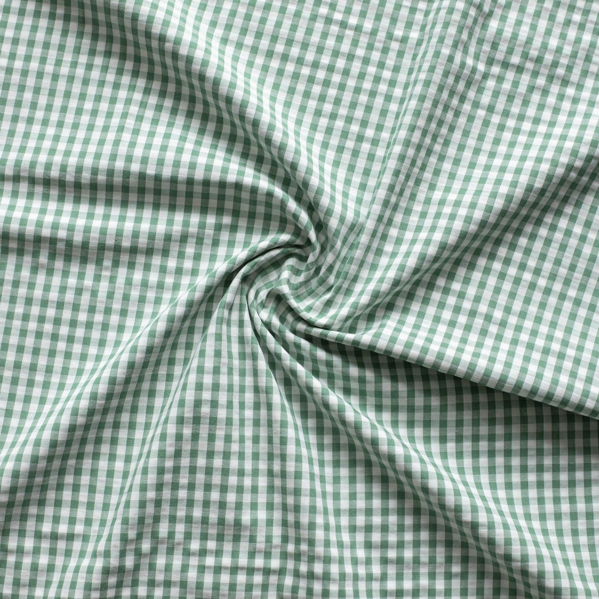 Bumbac Seersucker Eli Alb Murdar / Verde - Lametru.ro - Bumbac Seersucker