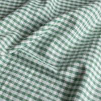 Bumbac Seersucker Eli Alb Murdar / Verde