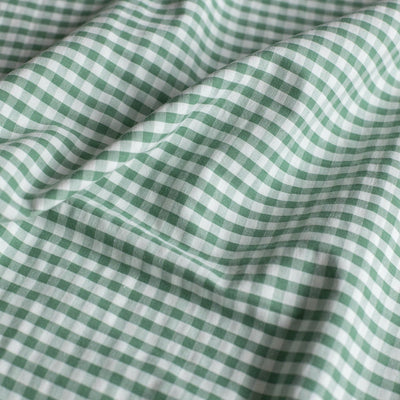 Bumbac Seersucker Eli Alb Murdar / Verde - Lametru.ro - Bumbac Seersucker