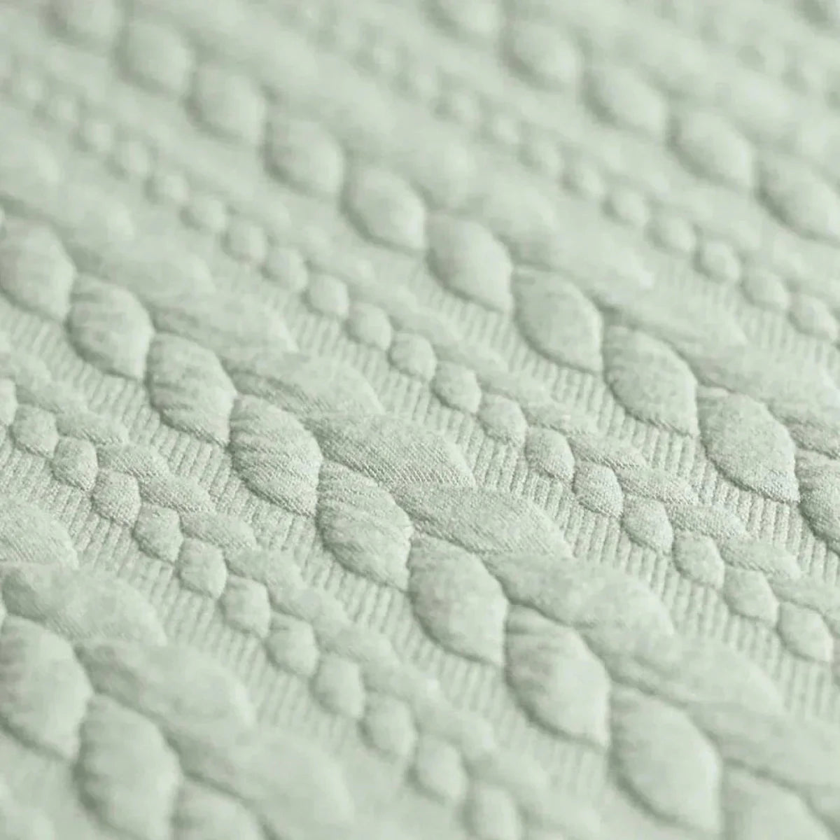 Cable Knit Jacquard Dusty Green - Lametru.ro