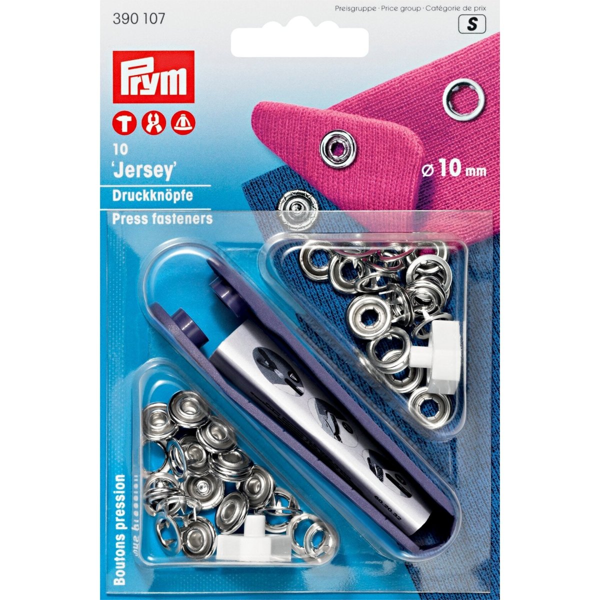 Capse Jersey Prym 10 mm - 10 buc - Lametru.ro - Accesorii de cusut