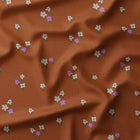 Catifea Reiata Din Bumbac Subtire Joyflo Ruginiu / Ecru