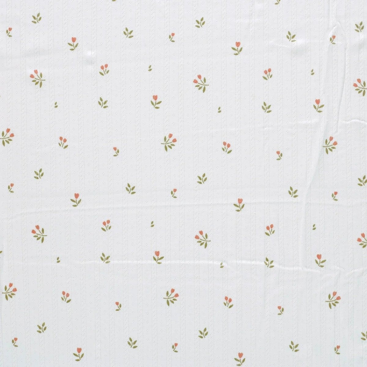 Cotton Jersey Pointelle Flowers Off White - Lametru.ro