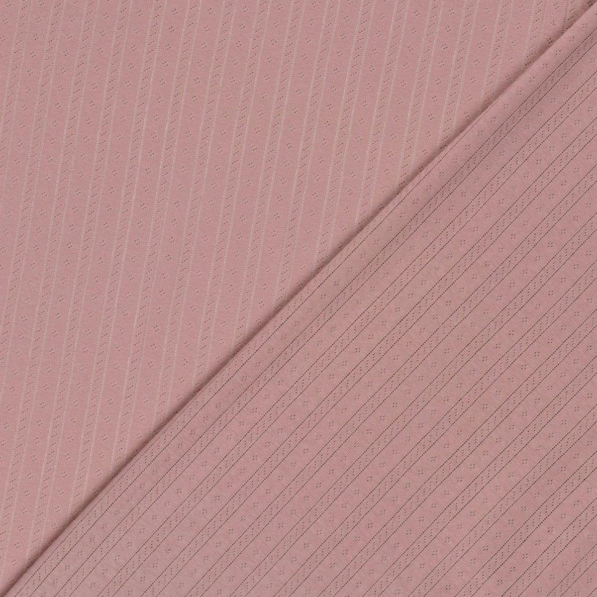 Cotton Jersey Pointelle Light Mauve - Lametru.ro