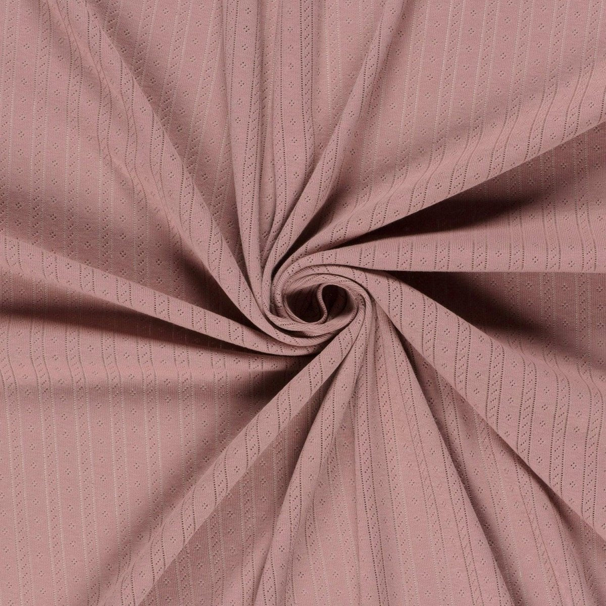 Cotton Jersey Pointelle Light Mauve - Lametru.ro