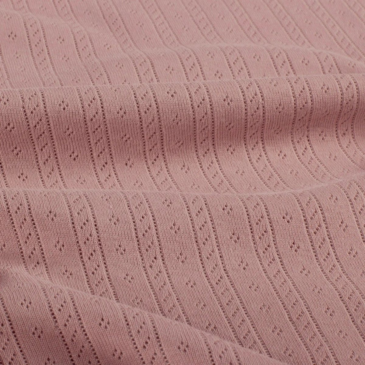 Cotton Jersey Pointelle Light Mauve - Lametru.ro