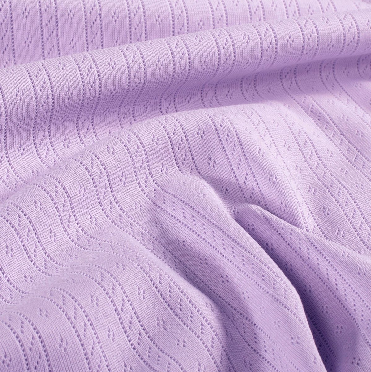 Cotton Jersey Pointelle Lila - Lametru.ro