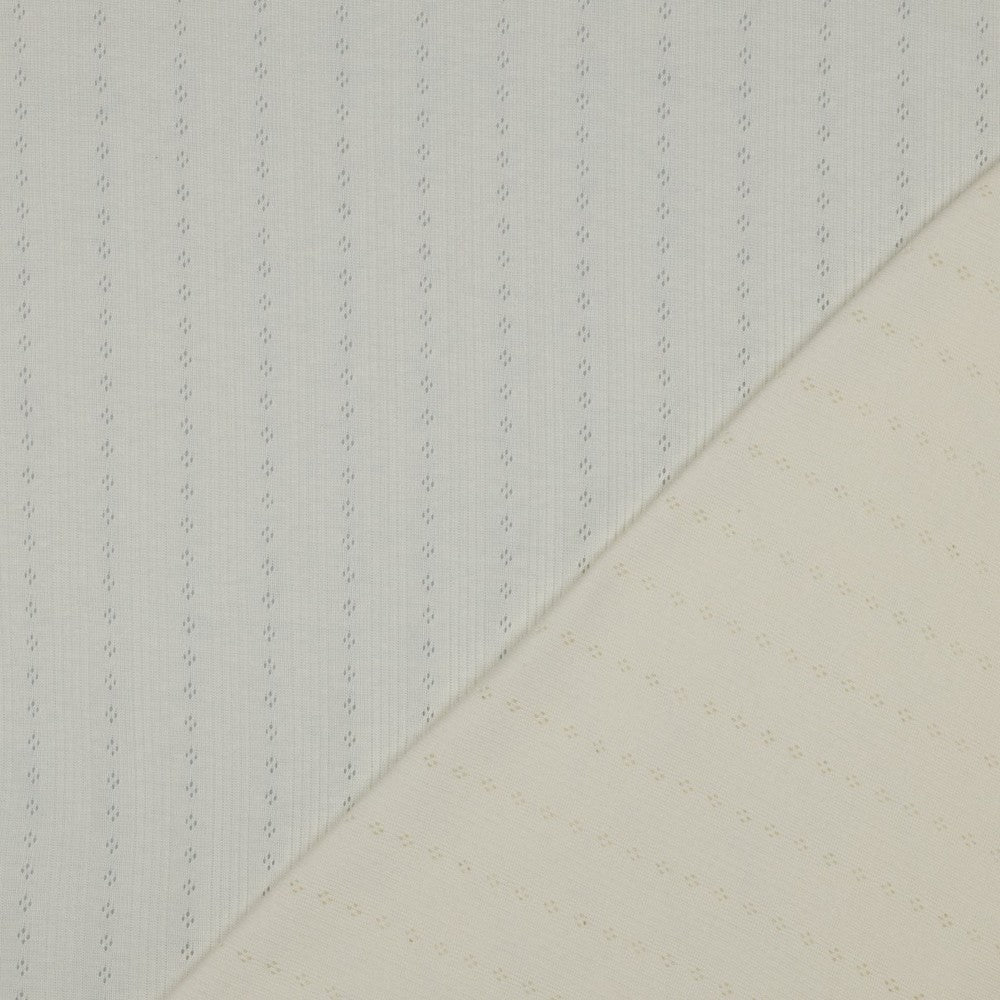 Cotton Jersey Pointelle Off White - Lametru.ro