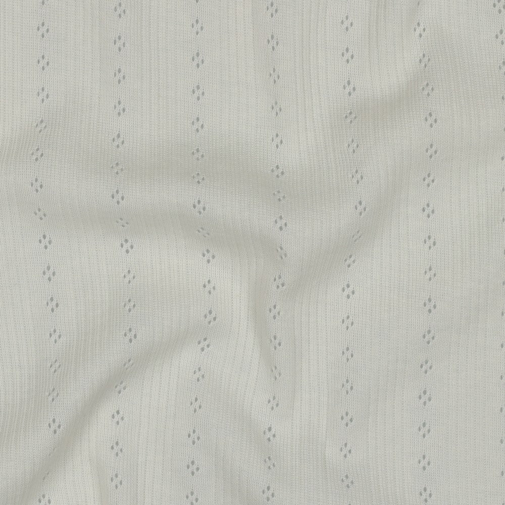 Cotton Jersey Pointelle Off White - Lametru.ro
