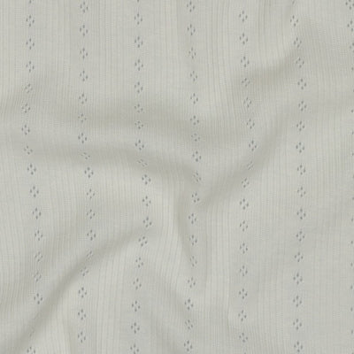 Cotton Jersey Pointelle Off White - Lametru.ro