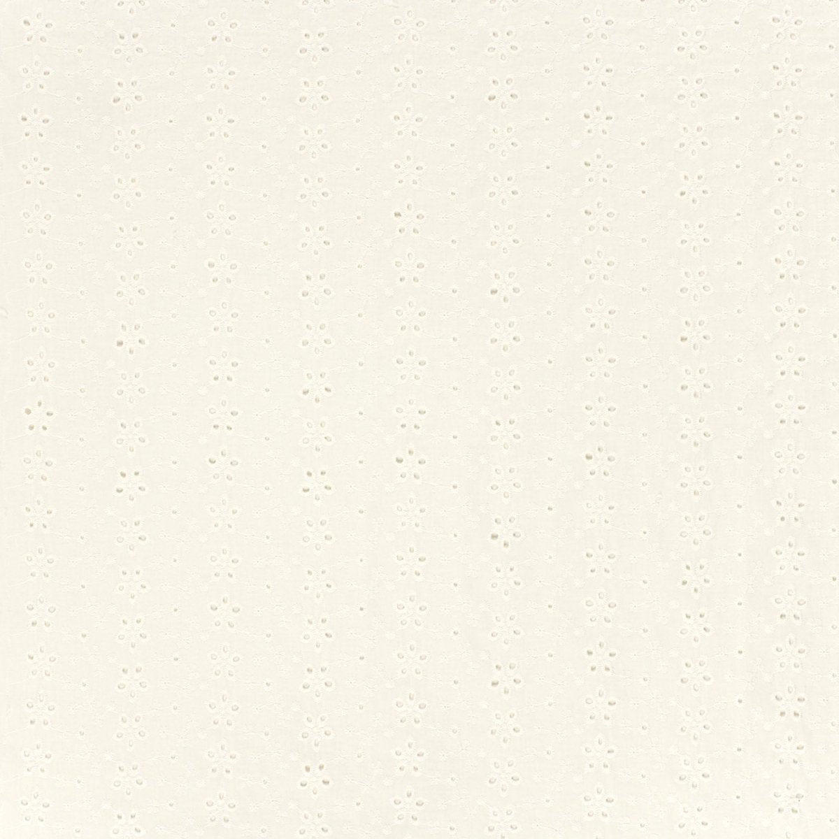 Cotton Poplin Embroidered Flowers Off White - Lametru.ro