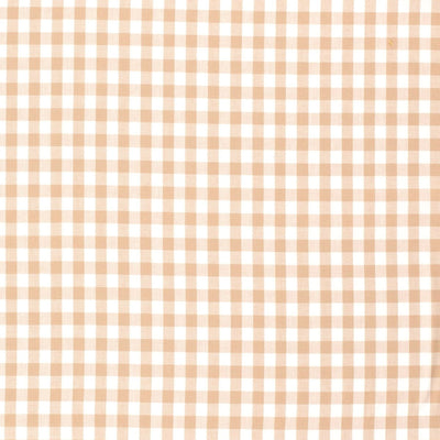 Cotton Poplin Gingham Camel 10 mm - Lametru.ro