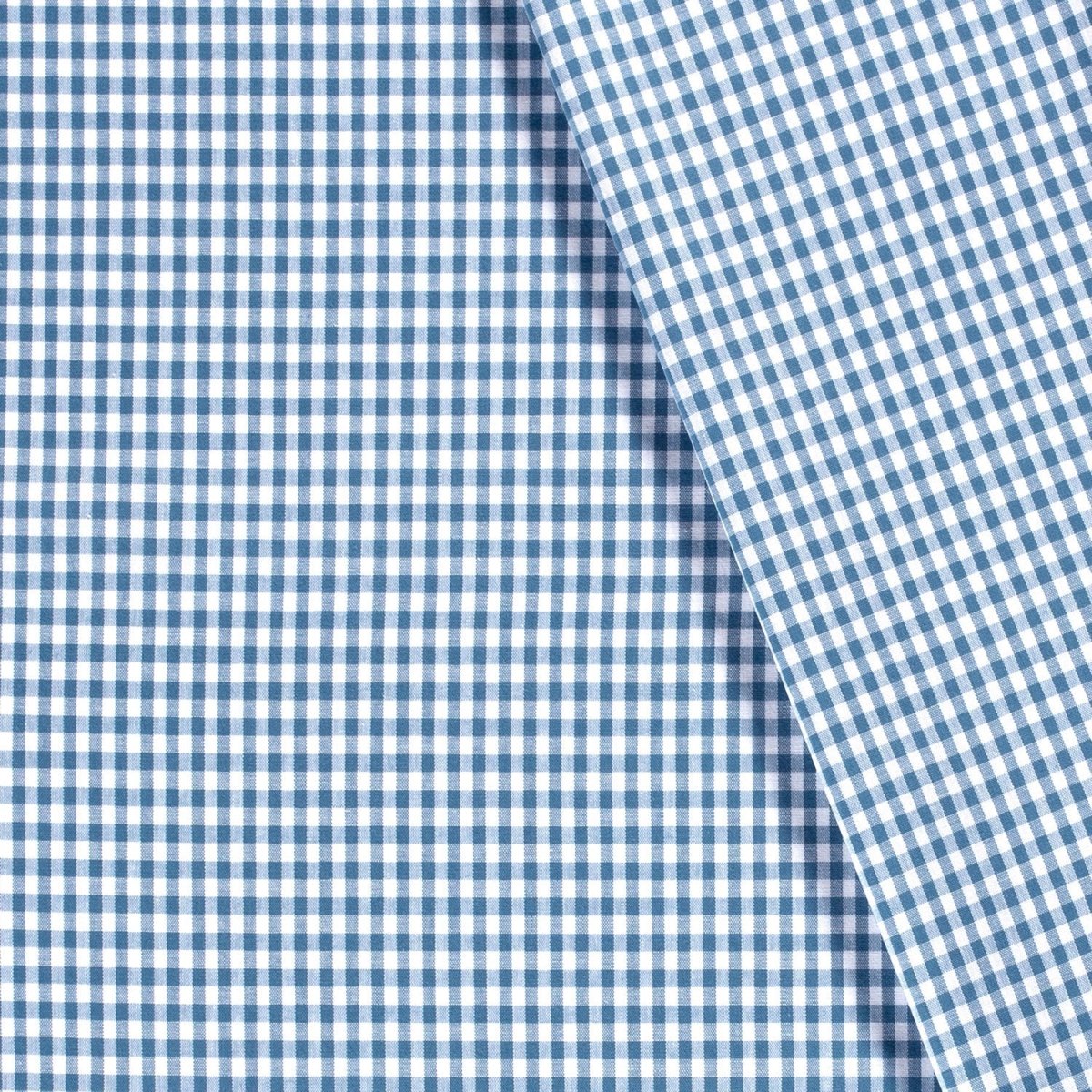 Cotton Poplin Gingham Indigo 5 mm - Lametru.ro