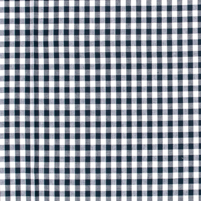 Cotton Poplin Gingham Navy 10 mm - Lametru.ro