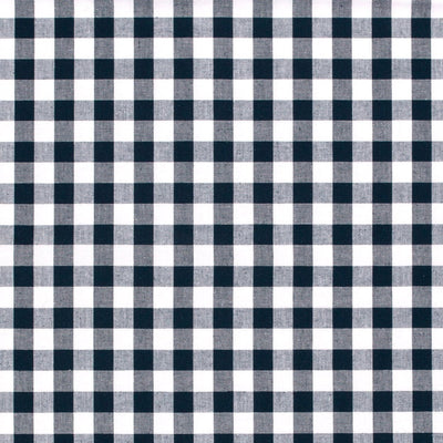 Cotton Poplin Gingham Navy 20 mm - Lametru.ro