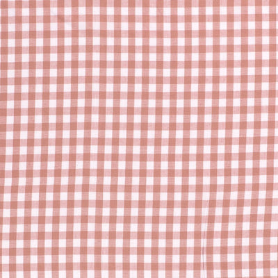 Cotton Poplin Gingham Old Pink 10 mm - Lametru.ro