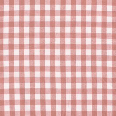 Cotton Poplin Gingham Old Pink 20 mm - Lametru.ro
