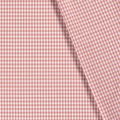 Cotton Poplin Gingham Pink 5 mm - Lametru.ro