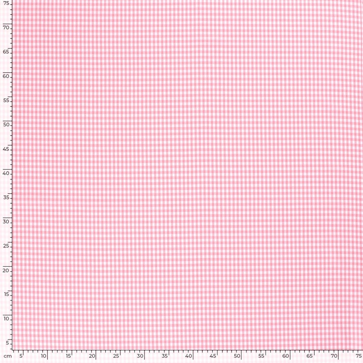 Cotton Poplin Gingham Pink 5 mm - Lametru.ro