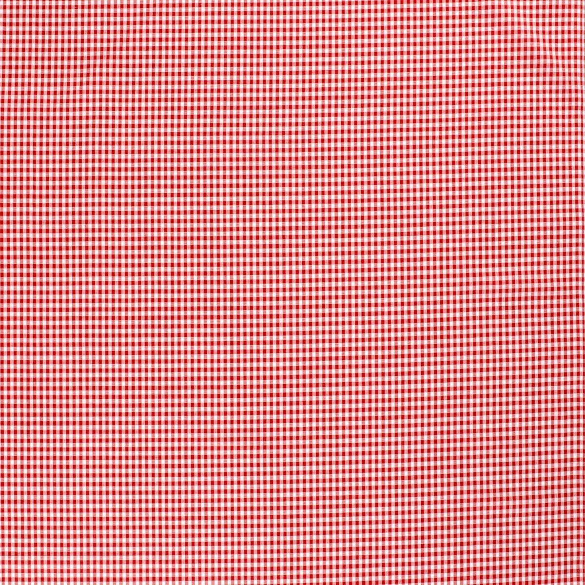 Cotton Poplin Gingham Red 5 mm - Lametru.ro