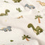Cotton Poplin Printed Dinosaurs Off White - Lametru.ro