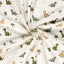 Cotton Poplin Printed Dinosaurs Off White - Lametru.ro