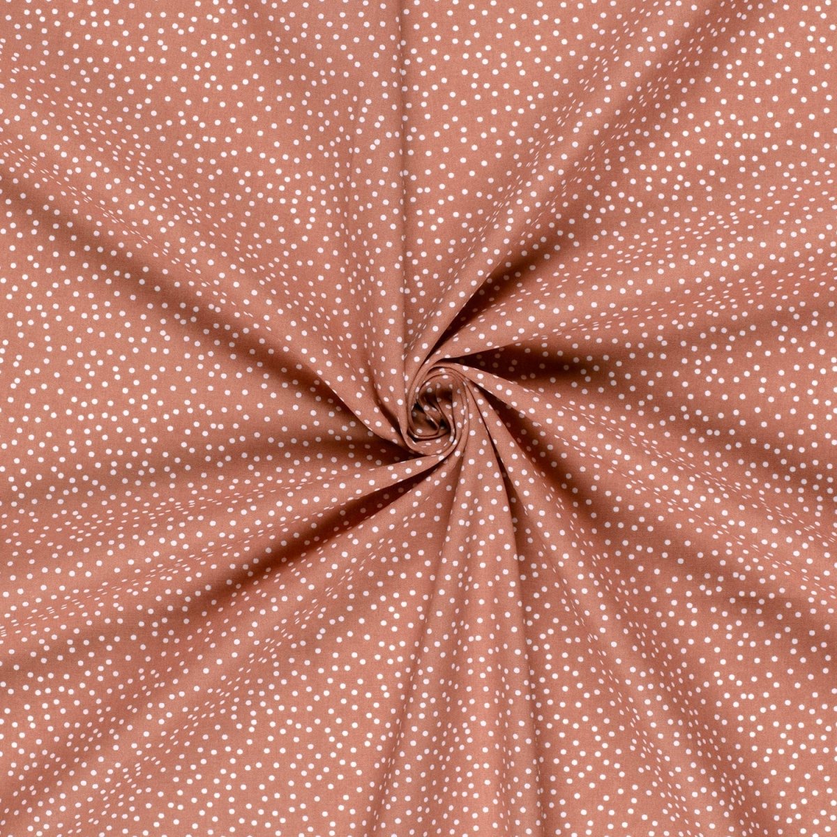 Cotton Poplin Printed Dots Brique - Lametru.ro