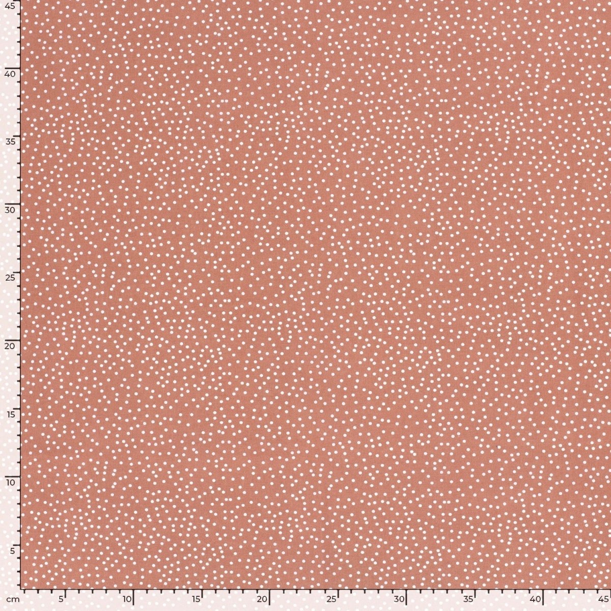 Cotton Poplin Printed Dots Brique - Lametru.ro