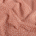 Poplin Bumbac Imprimeu Buline Brique