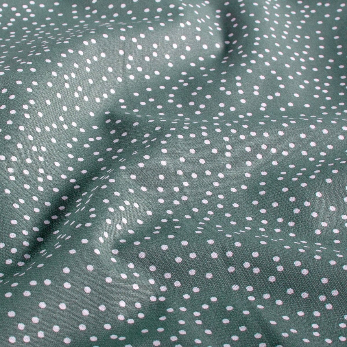 Cotton Poplin Printed Dots Steel Blue - Lametru.ro