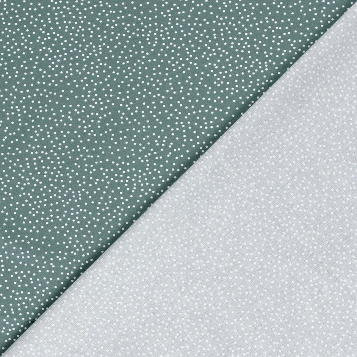 Cotton Poplin Printed Dots Steel Blue - Lametru.ro