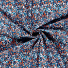 Poplin Bumbac Imprimat Flori Bleumarin