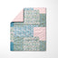 Cotton Poplin Printed Flowers Petrol - Lametru.ro
