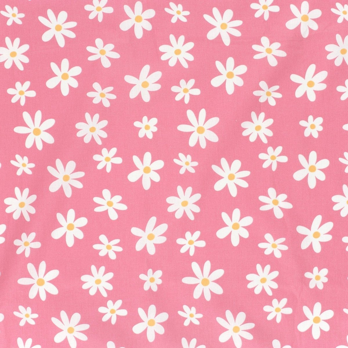 Cotton Poplin Printed Flowers Pink - Lametru.ro