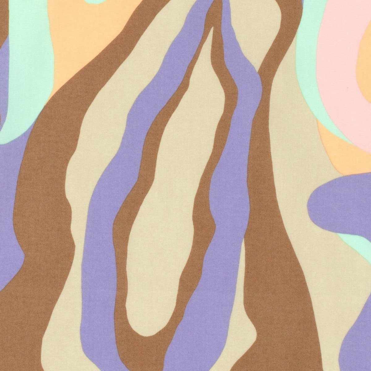 Cotton Satin Printed Abstract Mint - Lametru.ro