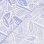 Cotton Satin Printed Leaves Lila - Lametru.ro