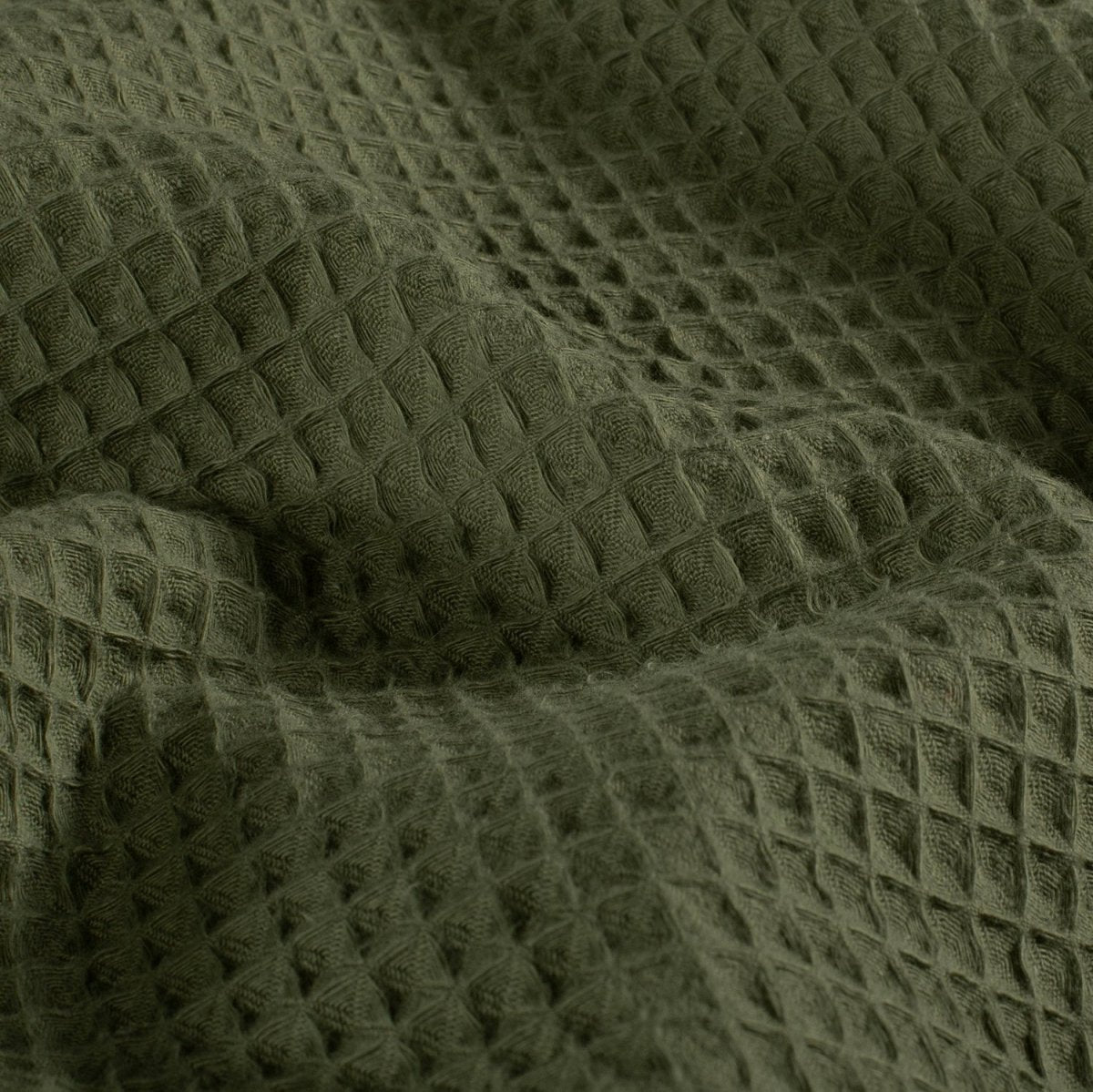 Cotton Waffle Khaki Green - Lametru.ro