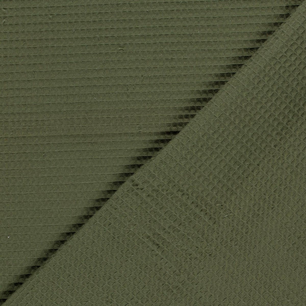 Cotton Waffle Khaki Green - Lametru.ro