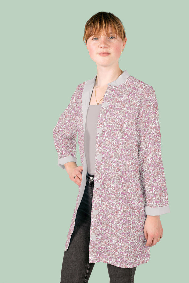 Poplin Bumbac Imprimat Flowers Pink