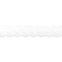 Dantela Madeira Bumbac 42 mm - Alb