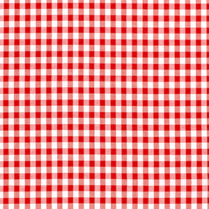 Poplin Bumbac Gingham Red 5 mm