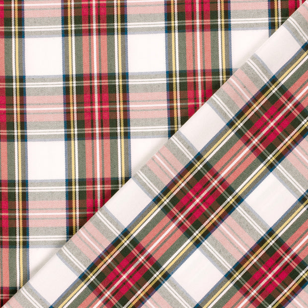 Stofa Garbadina Checks Off White