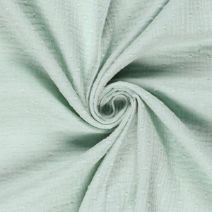 Muselina Dubla Dobby Dots Mint