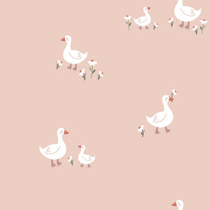 Jerse Bumbac Imprimat Animals Light Pink